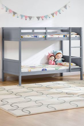 Home Discount Junior Vida Gemini Detachable Bunk Bed & 2x Bunk Bed Foam Mattress in Grey