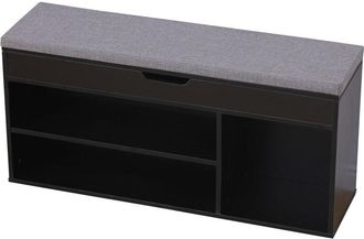 Happy Garden Zapatero Negro Alan Con Tres Compartimentos