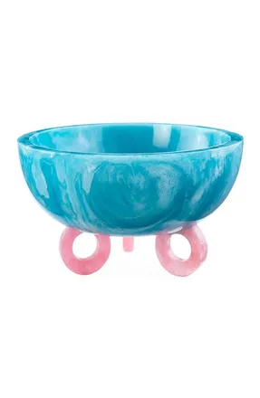 Jonathan Adler Mustique Disc Bowl in Turquoise /Pink at Nordstrom