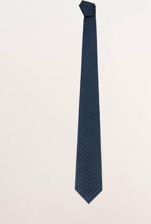 Mango Cravatta 100% seta stampa navy - Uomo - Taglia unica - MANGO MAN