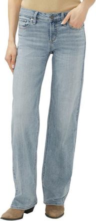 Silver Jeans Co Elyse Baggy Straight Leg Jeans in Dylan at Nordstrom, Size 28 X 31