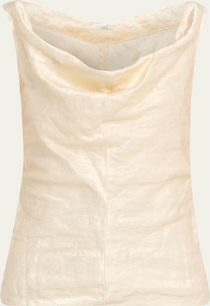 FFORME Lowe Cowl-Neck Crinkled Top