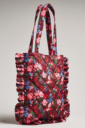Maeve Floral Ruffled Tote
