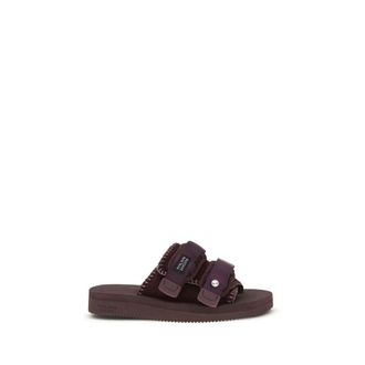 Forte_Forte Purple Polyester Strap-On Womens Sandals