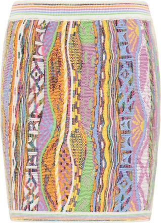 Carlo Colucci Jacquard Gebreide Rok Cuya - Dames - Korte rokken - Veelkleurig - S - Rokken
