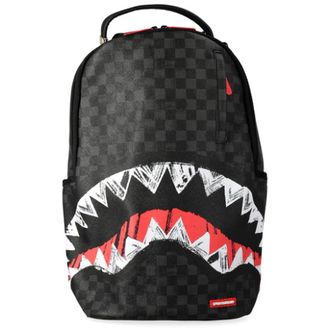 Sprayground Sprayground, Tassen, unisex, Zwart, ONE Size, Leer, Scribble Shark Rugzak