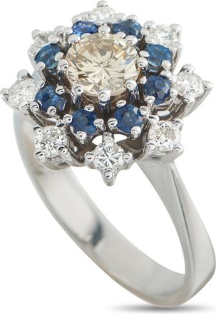 Luxury Bazaar 14K White Gold 0.71ct Diamond Ring MF05-051326