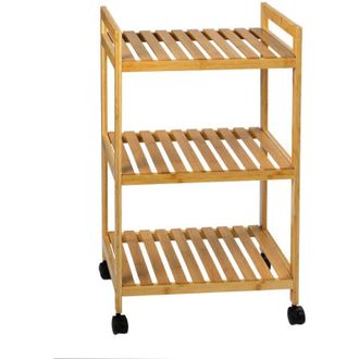 OEM Andrea House Ba22006 Carro De Ba&ntilde;o De Bamb&uacute; Beige N&oacute;rdico 3 Baldas - Ref: Ba22006