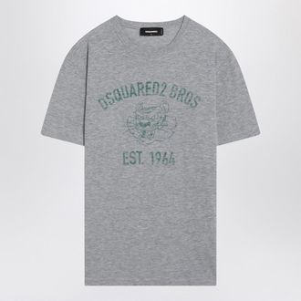 Dsquared2 Grey Mélange T Shirt With Logo Print