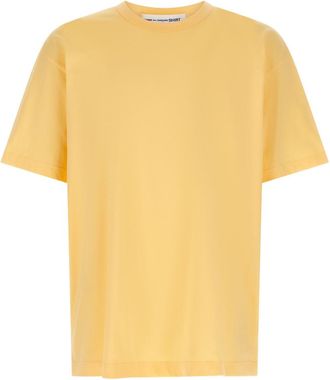 Comme Des Gar&ccedil;ons Orange Logo Print T-shirt