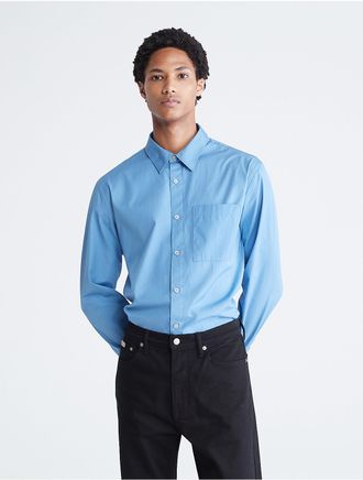 Calvin Klein Mens Button-Down Easy Shirt - Blue - XXL