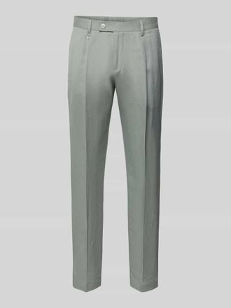 Antony Morato Regular Fit Leinenhose mit Bundfalten in Hellgruen, Gr&ouml;&szlig;e 54