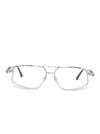Kuboraum rectangle frame glasses - Silver