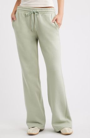 BP. Baggy Flare Leg Sweatpants in Green Desert at Nordstrom, Size Xx-Small