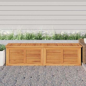 vidaXL Vidaxl - Contenitore Giardino con Borsa 200x50x55 cm Legno Massello Teak