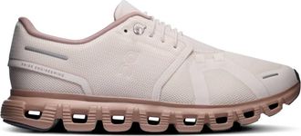 On Womens Cloud 6 Running Shoes In Oyster Biscuit