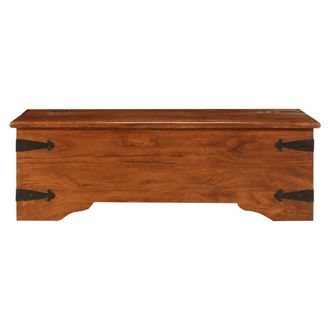 Berkfield Home Beautiful Coffee Table Solid Acacia Wood Honey Finish 110x55x35 cm in Brown | Size: 110 x 55 x 35 cm