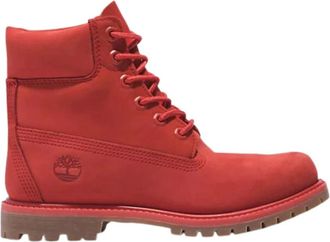 Timberland Lace-up Boots - Dames - Veterlaarzen - Rood - 36 EU - Leer - Schoenen