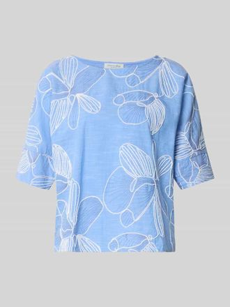 Christian Berg Blusenshirt aus reiner Baumwolle in Bleu, Gr&ouml;&szlig;e 34