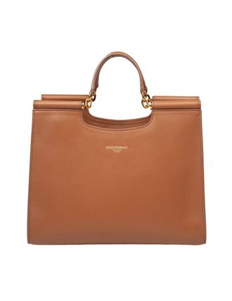 Dolce & Gabbana Sicily Leather Shopping Bag In The Small Size