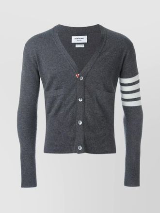 Thom Browne cashmere ribbed v-neck cardigan