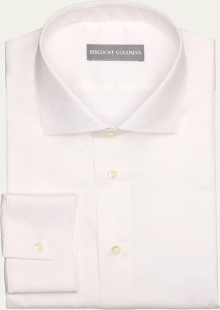 Bergdorf Goodman Mens Textured Cotton Dress Shirt