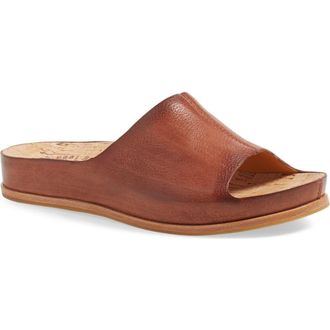 Kork-ease Tutsi Slide Sandal in Etiope Brown Leather at Nordstrom, Size 10