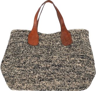 Ibeliv Multicolor Rio Woven Raffia Leather Tote