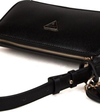 Guess Womens Shoulder Bag Black Polyurethane - Shoulder-Bags