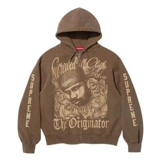 SUPREME x DJ Screw SS26 Zip Up Hooded Sweatshirt Brown SUP-SS26-145-BRN