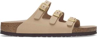Birkenstock Florida - Dames - Sandalen - Beige - 38 EU - Leer - Schoenen