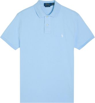 Polo Ralph Lauren Logo Cotton Polo Shirt - Light Blue - Xxl