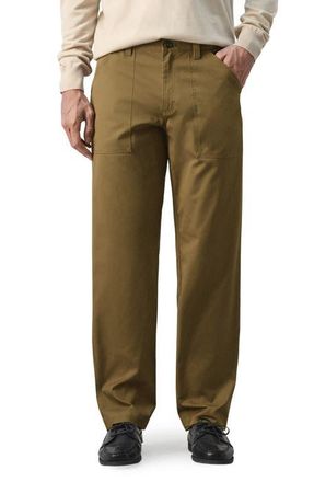 Mango Cotton Utility Pants in Ochre at Nordstrom, Size 34