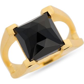 Dean Davidson Mini Plaza Onyx Ring in Yellow Gold/Onyx at Nordstrom, Size 7