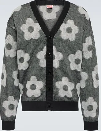 Kenzo Flower Spot cotton jacquard cardigan