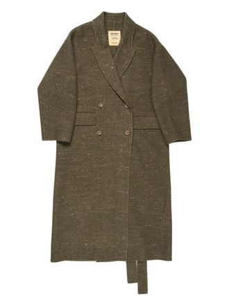 Uma Wang double-breasted coat - women - Wool/Viscose/Silk - S - Green