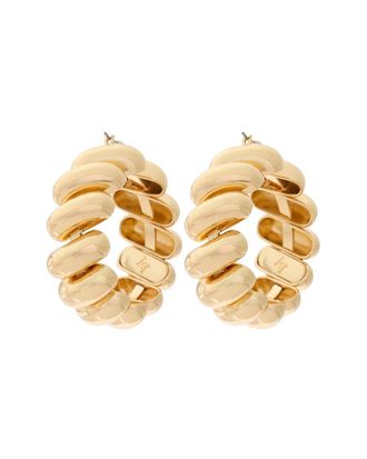 Carolina Herrera Puffed Link Hoop Earrings