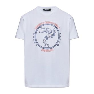 Dsquared2 T-Shirts, male, White, Size: XL T-shirt with logo