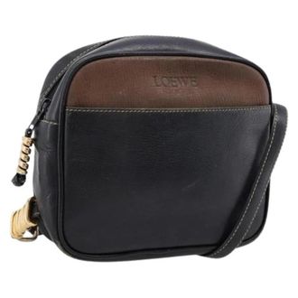 Loewe Pre-owned Shoulder Bag - Dames - Vintage Schoudertas - Zwart - ONE Size - Leer - Vintage