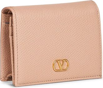 Valentino Garavani Womens Wallet Vlogo Signature Pink Calf Leather & Purses