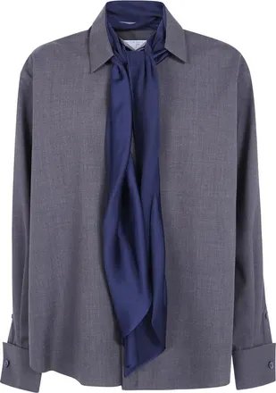 sacai Overhemden, Dames, Grijs, M, Shirts