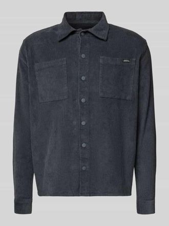 Blend Regular Fit Hemdjacke aus Cord Modell FABER in Dunkelgrau, Gr&ouml;&szlig;e 3XL
