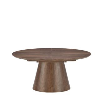 DRAWER Mesa de comedor extensible ovalada de madera para 6 a 8 personas - mad