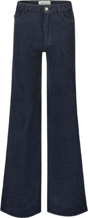 Fab By Fabienne Chapot Eva Cord Wide Leg Broek - Dames - Wijde Broeken - Blauw - W26 L34 - Katoen - Broeken