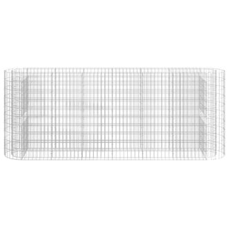 Berkfield Home Durable Gabion Raised Bed Galvanised Iron 260x50x100 cm in Silver | Size: 260 x 50 x 100 cm