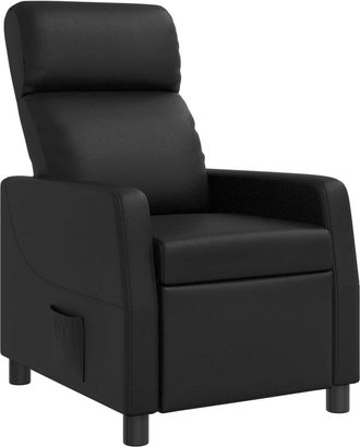 vidaXL Recliner Negro Cuero Sint&eacute;tico Vidaxl
