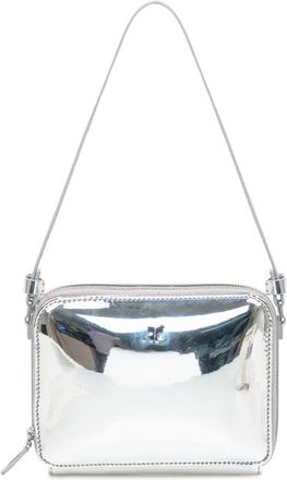 Courr&egrave;ges Mirror Chained Cloud Bag - Dames - Schoudertassen - Grijs - ONE Size - Leer - Tassen