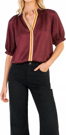 THML Clothing Spice Top In Wine