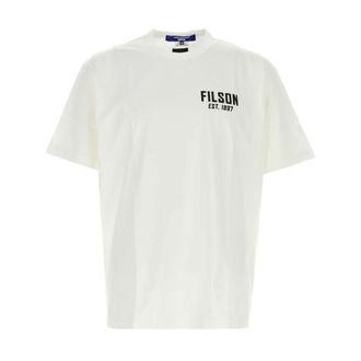 Junya Watanabe T-Shirts, male, White, Size: L Logo T-Shirt