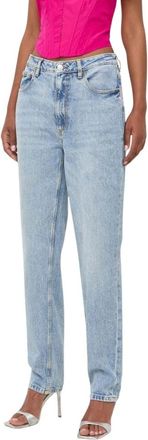Guess Jeans, Dames, Blauw, W26, Katoen, Tapered High-Waist Jeans
